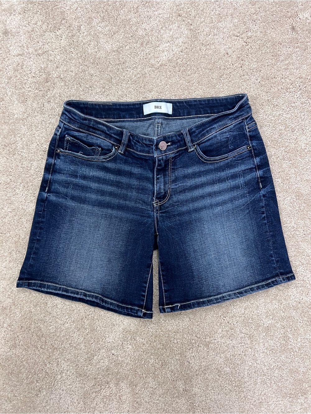 BKE Stella Denim Shorts Sz 29 Dark Wash 7in